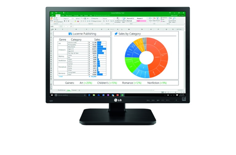 LG Monitor PC IPS 24" 16:10 Linea Office Pivot, 24BK55WV-B