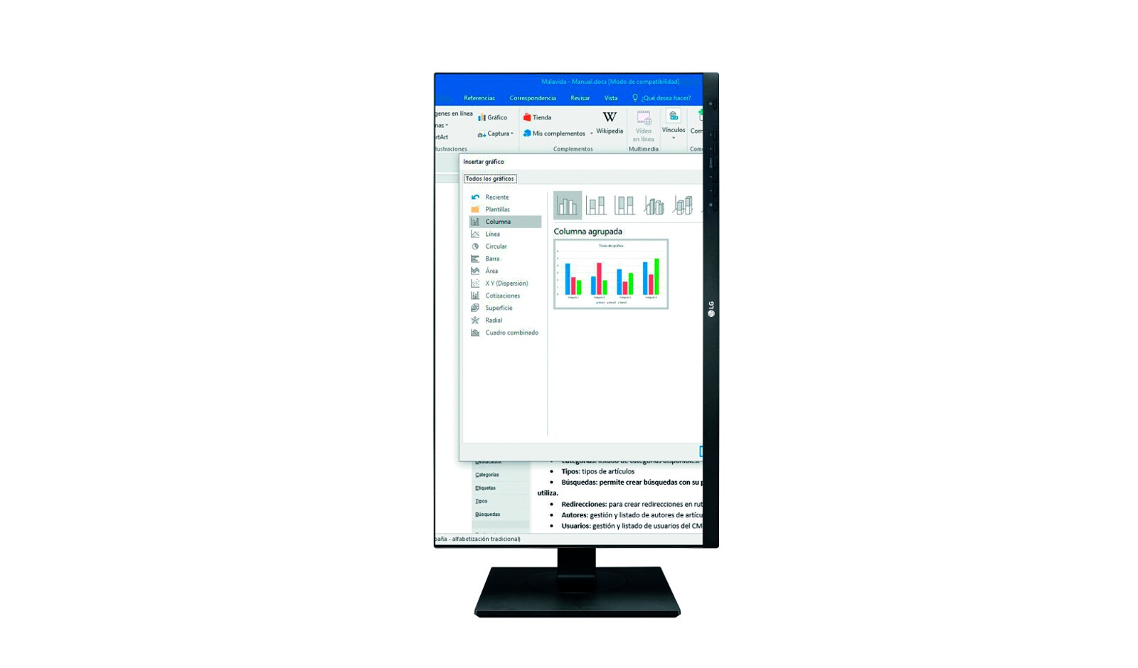 LG Monitor PC IPS 24" 16:9 Full HD Linea Office Design Cinema Screen  Pivot, 24BK750Y-B