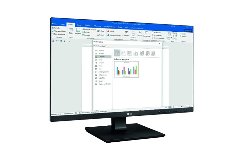 LG Monitor PC IPS 24" 16:9 Full HD Linea Office Design Cinema Screen  Pivot, 24BK750Y-B