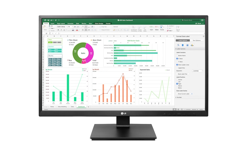LG Business | Monitor 24" | Full HD, IPS, Speaker integrati, 24BN55YP-B