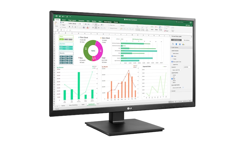 LG Business | Monitor 24" | Full HD, IPS, Speaker integrati, 24BN55YP-B