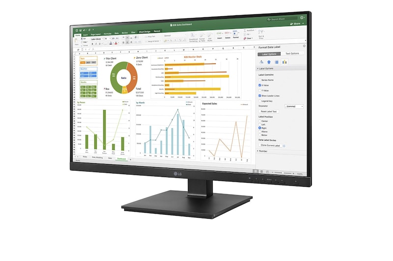 LG Business | Monitor 24" | Full HD, IPS, Speaker integrati, 24BN65YP-B