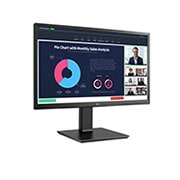 LG Monitor Professionale IPS 24'' Full HD USB-C Speaker e Webcam integrati, 24BP750C-B