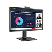 LG Monitor Professionale IPS 24'' Full HD USB-C Speaker e Webcam integrati, 24BP750C-B