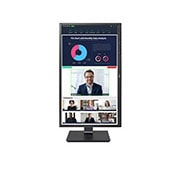 LG Monitor Professionale IPS 24'' Full HD USB-C Speaker e Webcam integrati, 24BP750C-B