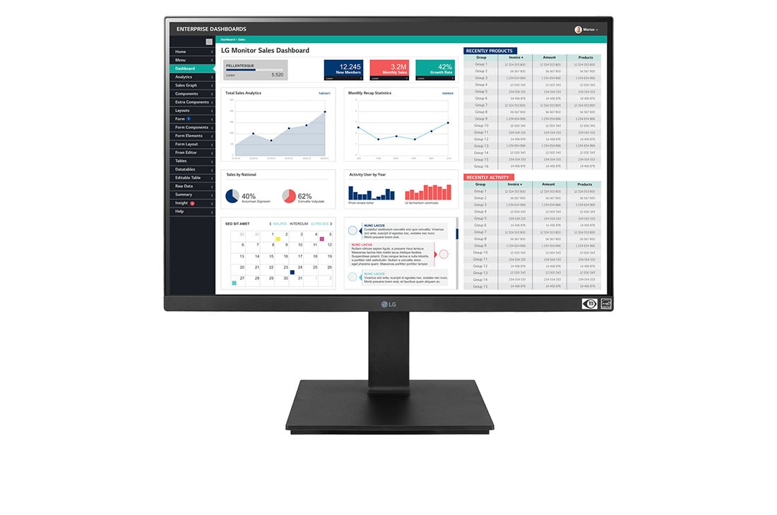 LG Business | Monitor 24" | Full HD 16:10, IPS, Speaker integrati, 24BQ55WY-B