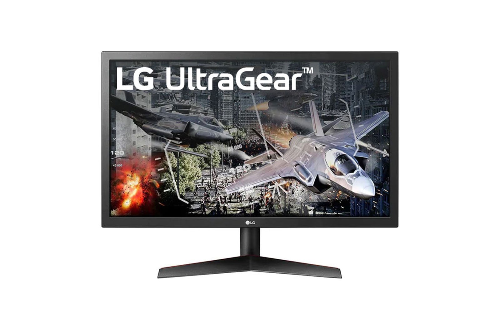 Vista frontale di LG Monitor PC 24&#34; 16:9 Full HD Gaming 144Hz 24GL600F-B