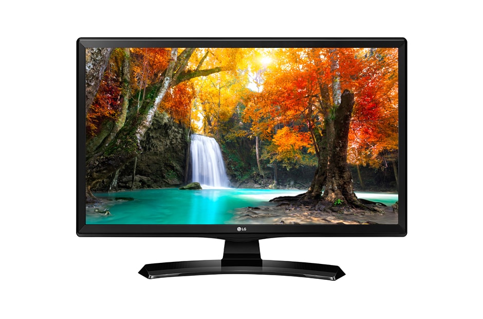 Vista frontale di LG Monitor TV LED 24&#34; 16:9 HD Ready Certificato tivùsat Colore Black 24MT49VF