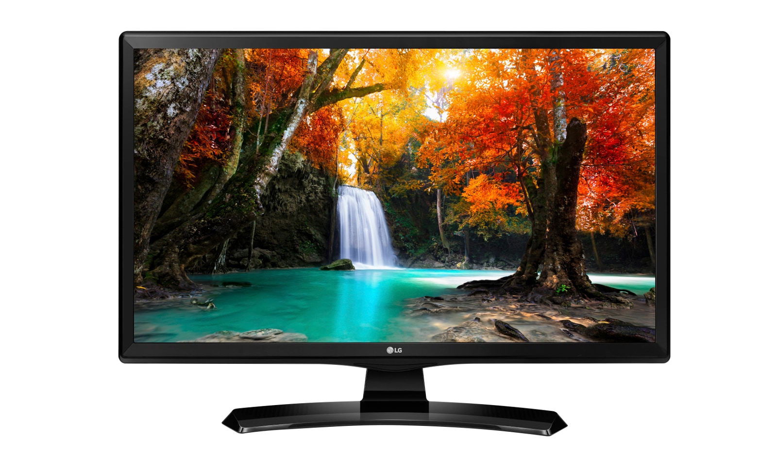 Vista frontale di LG Monitor TV LED 24&#34; 16:9 HD Ready Certificato tivùsat Colore Black 24MT49VF