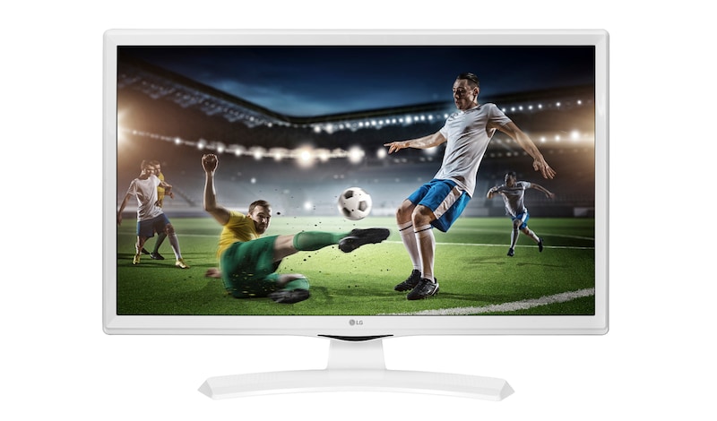 Vista frontale di LG Monitor TV LED 24" 16:9 HD Ready Certificato tivùsat 24MT49VW
