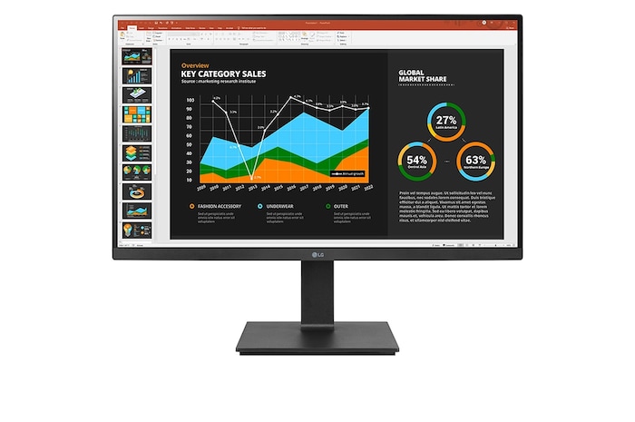 LG Monitor Professionale IPS 27" Quad HD USB-C e Speaker Integrati, 27BQ75QB-B