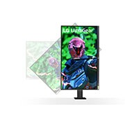LG Monitor UltraGear Gaming Ergo Nano IPS 27" Quad HD 1ms (GtG) 144Hz, 27GN88A-B