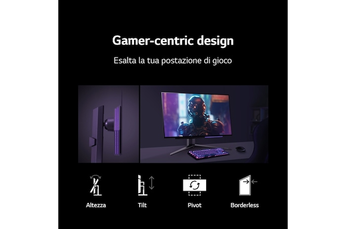 LG Monitor gaming OLED QHD UltraGear LG, 27GR95QE-B