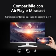 LG Full HD | TV 27" Serie TQ615S | Full HD, IPS, smart TV webOS 22, Bianco, 27TQ615S-WZ