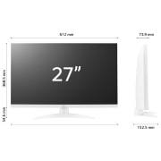 LG Full HD | TV 27" Serie TQ615S | Full HD, IPS, smart TV webOS 22, Bianco, 27TQ615S-WZ