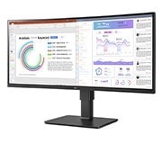 LG Business | Monitor Docking 34" | Quad HD 21:9 Curvo, IPS, USB-C, RJ45, Speaker integrati, 34BQ77QB-B