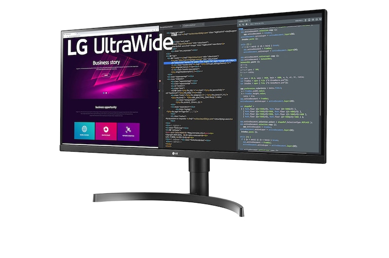 LG UltraWide | Monitor 34" Serie WN750 | Quad HD 21:9, IPS, HDR, Speaker Integrati, 34WN750-B