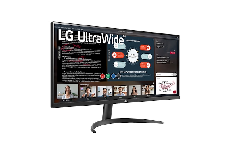 LG Monitor UltraWide IPS 34'' 21:9 Full HD HDR FreeSync 75Hz, 34WP500-B