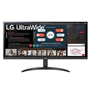 Vista frontale di LG Monitor UltraWide IPS 34&#39;&#39; 21:9 Full HD HDR FreeSync 75Hz 34WP500-B