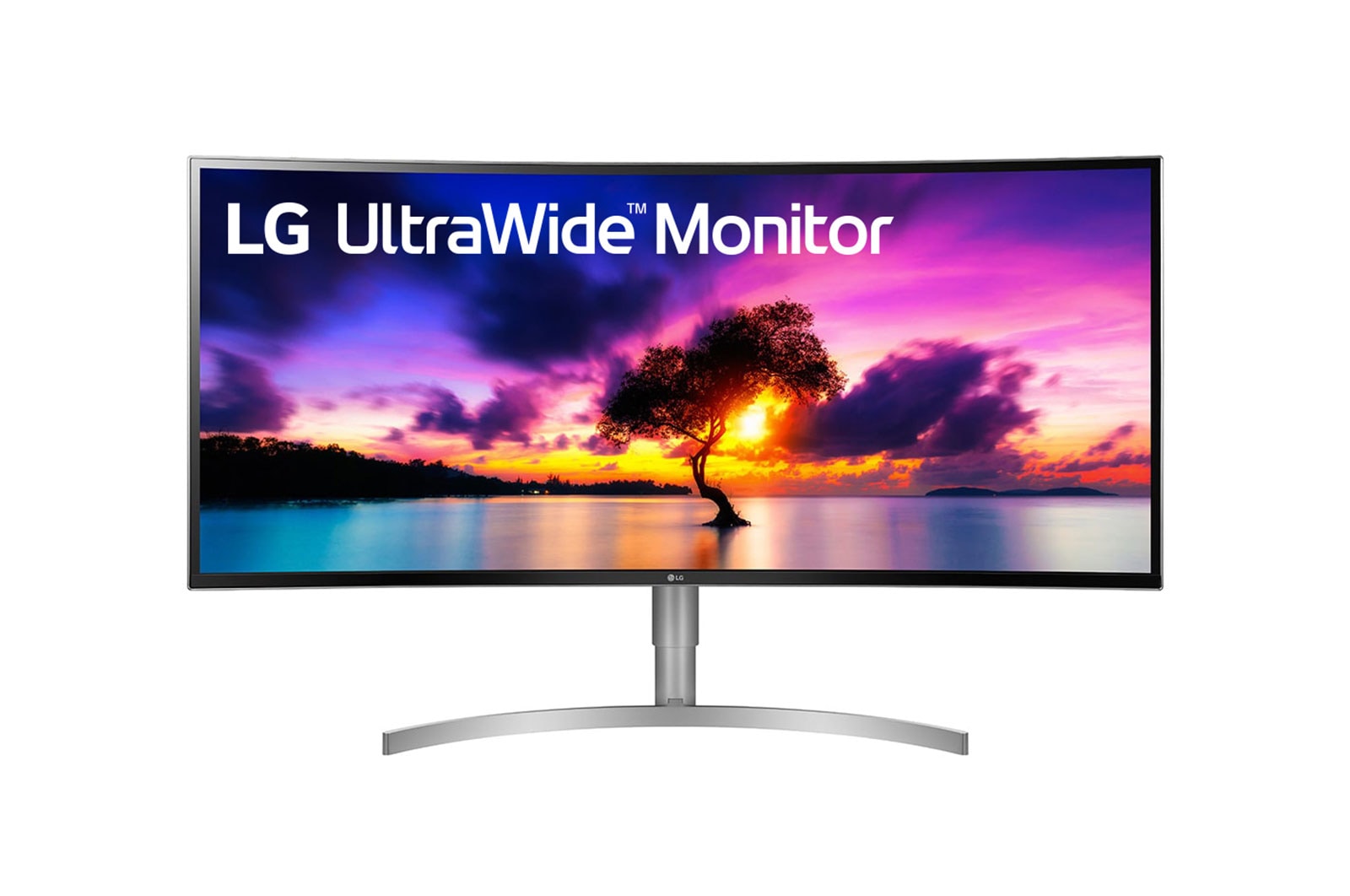 Vista frontale di LG Monitor PC IPS 38&#34; 21:9 Quad HD&#43; Curvo Design Slim (3 lati) 38WK95C-W