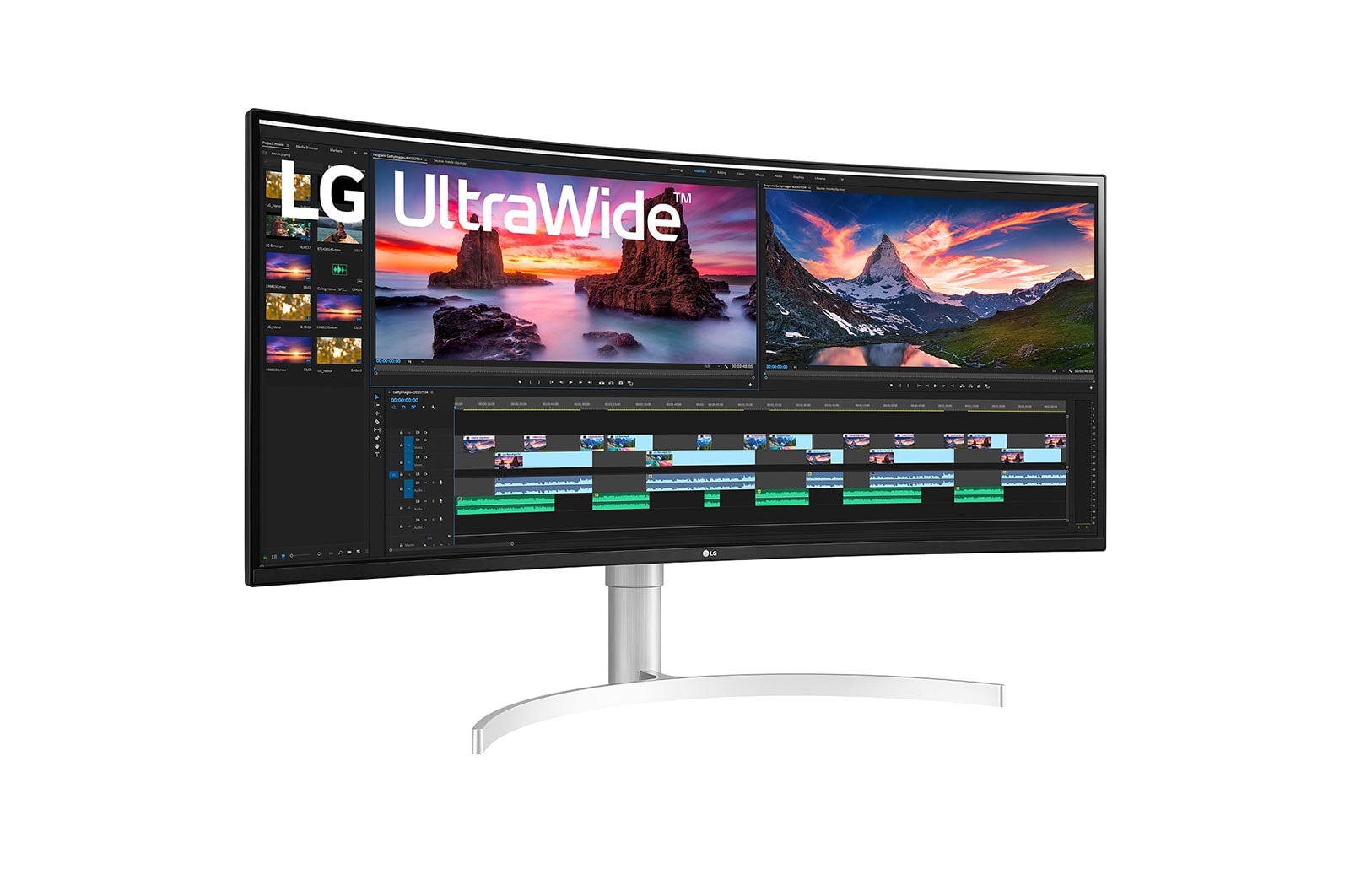 LG UltraWide | Monitor 38" Serie WN95C | QHD+ 21:9 Curvo, Nano IPS, HDR 600, Thunderbolt 3, 38WN95C-W