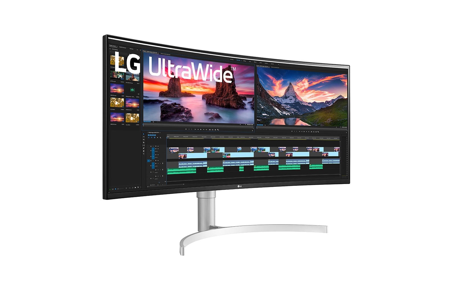 LG UltraWide | Monitor 38" Serie WN95C | QHD+ 21:9 Curvo, Nano IPS, HDR 600, Thunderbolt 3, 38WN95C-W