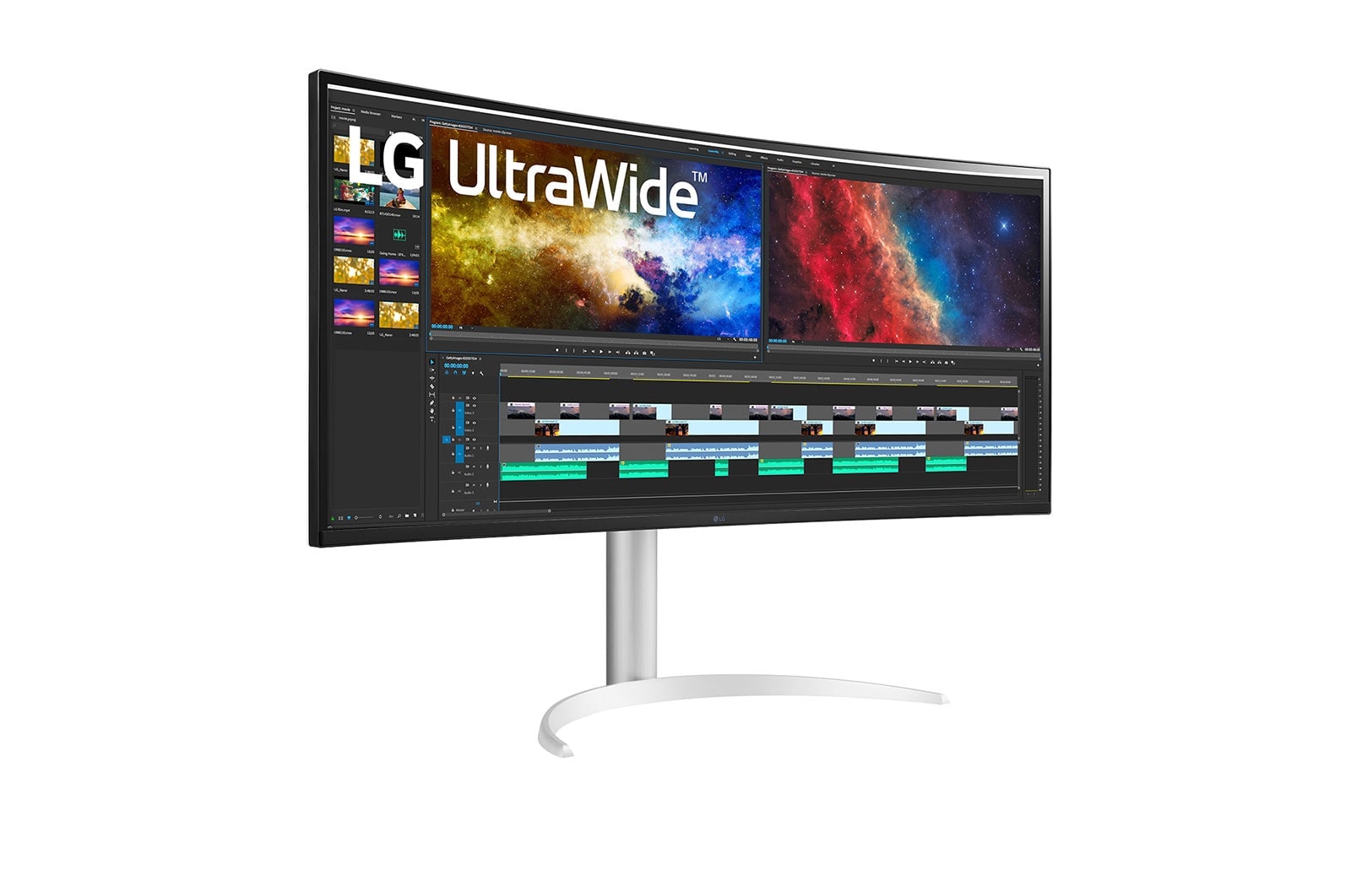 LG Monitor UltraWide 38" 21:9 Curvo Quad HD+ HDR USB-C, 38WP85C-W