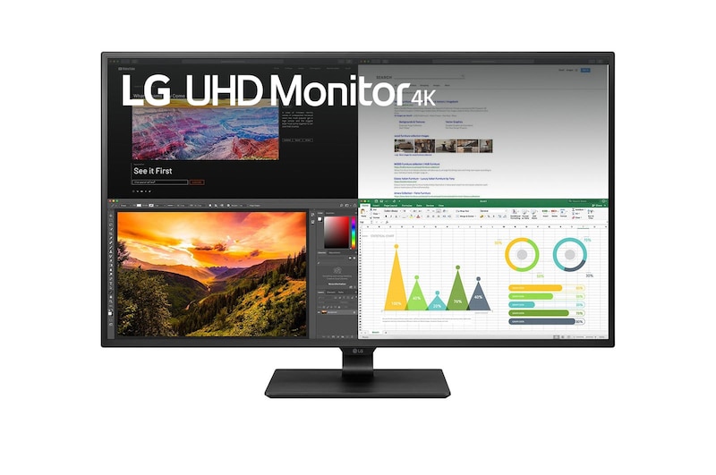 LG Monitor Professionale IPS 43" Ultra HD 4K HDR USB-C Speaker Integrati, 43BN70U-B