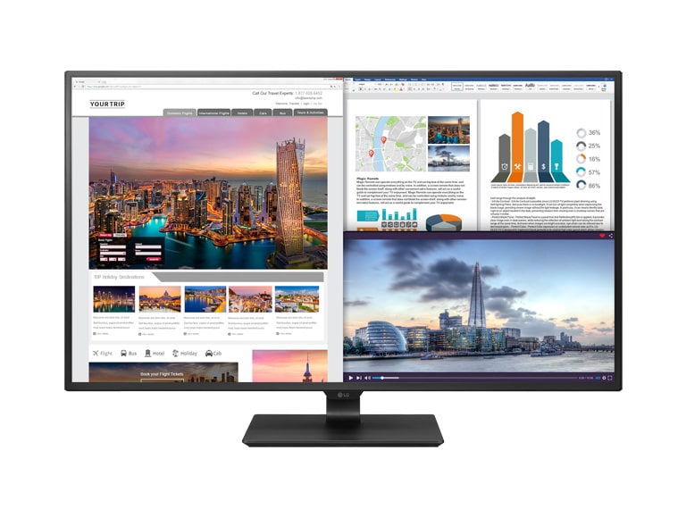 Vista frontale di LG Monitor PC IPS 43&#34; 16:9 Ultra HD 4K Multiscreen PBP 43UD79-B