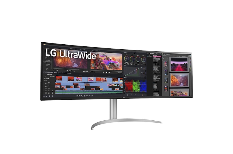LG UltraWide | Monitor 49" Serie WQ95C | Dual QHD 32:9 Curvo, Nano IPS, USB-C, Speaker Integrati, 49WQ95C-W