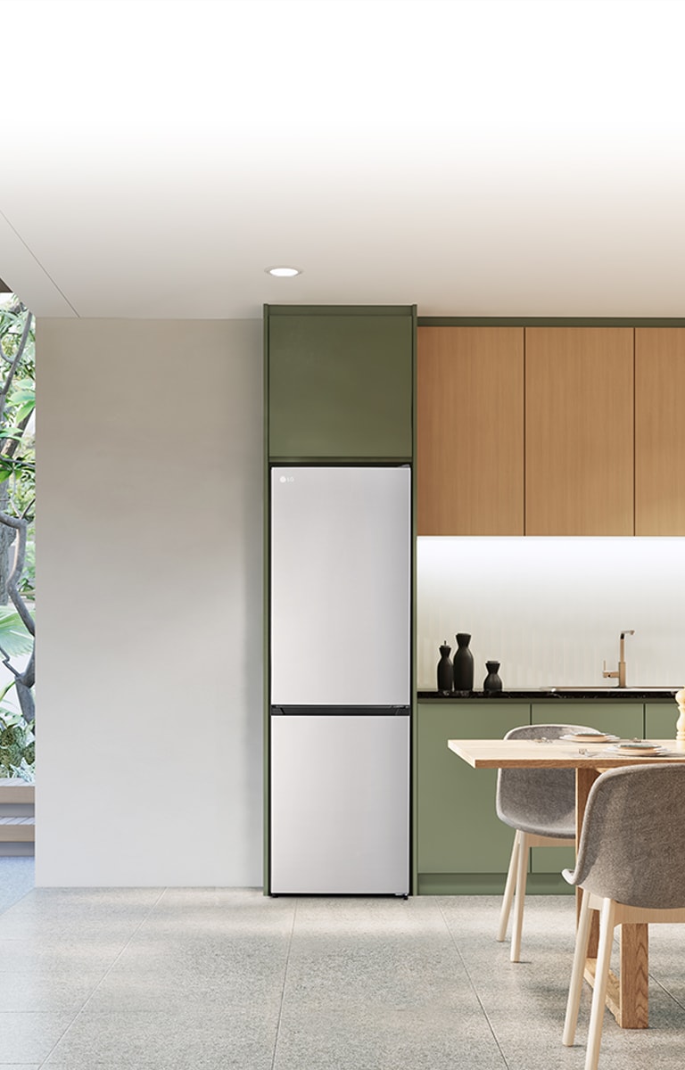 Immagine di una cucina con il frigorifero LG installato