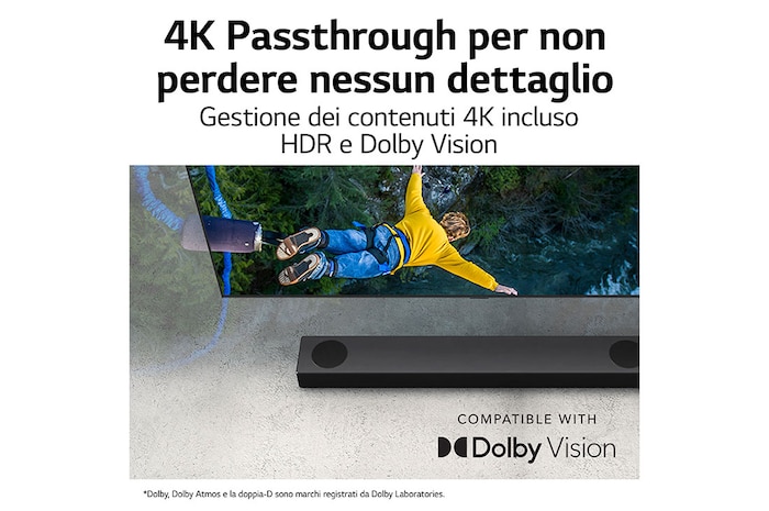 LG Soundbar per TV con audio a 3.1.2 canali LG, S75Q