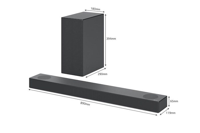 LG Soundbar per TV con audio a 3.1.2 canali LG, S75Q