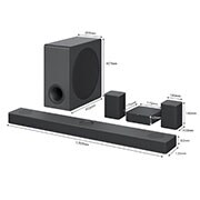 LG Soundbar S80QR I 620W I 5.1.3 canali I Meridian, Dolby Atmos, AI Sound Pro, Wi-Fi, S80QR