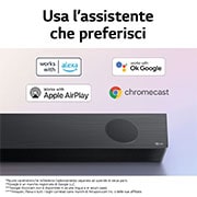 LG Soundbar S95QR I 810W I 9.1.5 canali I Meridian, Dolby Atmos, AI Sound Pro, Wi-Fi, S95QR