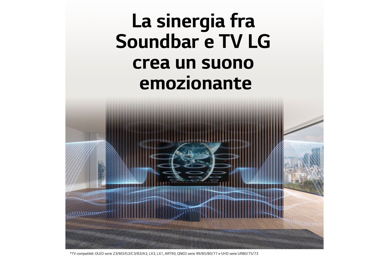Sinergia tra soundbar SC9S e TV LG