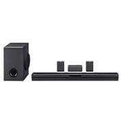 LG Soundbar SQC4R I 4.1 canali, 220W I Casse posteriori incluse, Dolby Digital, Subwoofer wireless, Bluetooth, USB, Ottico, SQC4R