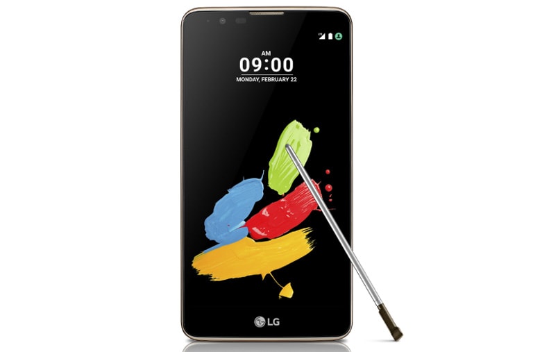Vista frontale di LG Stlylus 2 – Il primo smartphone con radio digitale LG Stylus 2 (K520)