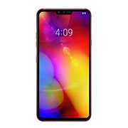 Vista frontale di LG V40 ThinQ Dual SIM Smartphone I.A. Display OLED FullVision 6.4&#34; 5 fotocamere Audio professionale LMV405EBW