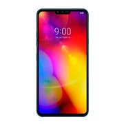Vista frontale di LG V40 ThinQ Dual SIM Smartphone I.A. Display OLED FullVision 6.4&#34; 5 fotocamere Audio professionale LMV405EBW