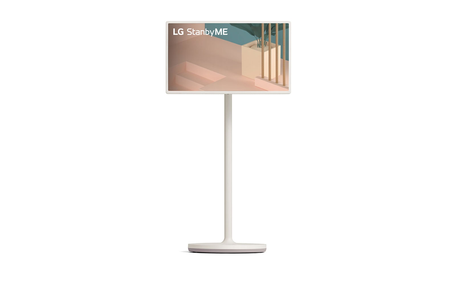 LG StanbyME | Schermo personale da 27'' | Touchscreen orientabile, Design a stelo con ruote, Batteria integrata, Wi-Fi, WebOS 22, 27ART10AKPL