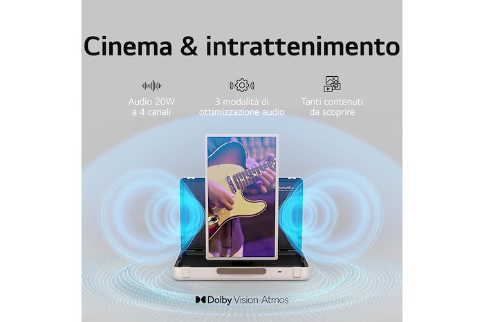 LG StanbyME Go | Schermo portatile da 27'' | Touchscreen inclinabile, Design a valigetta, Batteria integrata, Wi-Fi, WebOS 22, 27LX5QKNA