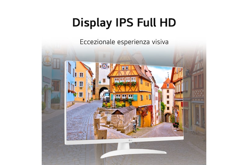 LG Full HD | TV 27" Serie TQ615S | Full HD, IPS, smart TV webOS 22, Bianco, 27TQ615S-WZ