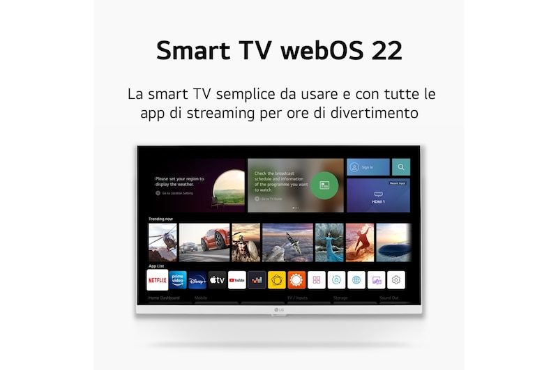 LG Full HD | TV 27" Serie TQ615S | Full HD, IPS, smart TV webOS 22, Bianco, 27TQ615S-WZ