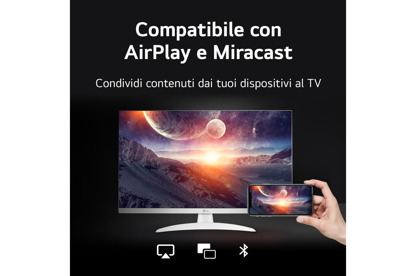 LG Full HD | TV 27" Serie TQ615S | Full HD, IPS, smart TV webOS 22, Bianco, 27TQ615S-WZ