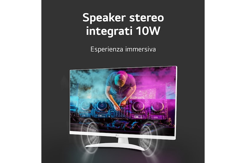 LG Full HD | TV 27" Serie TQ615S | Full HD, IPS, smart TV webOS 22, Bianco, 27TQ615S-WZ