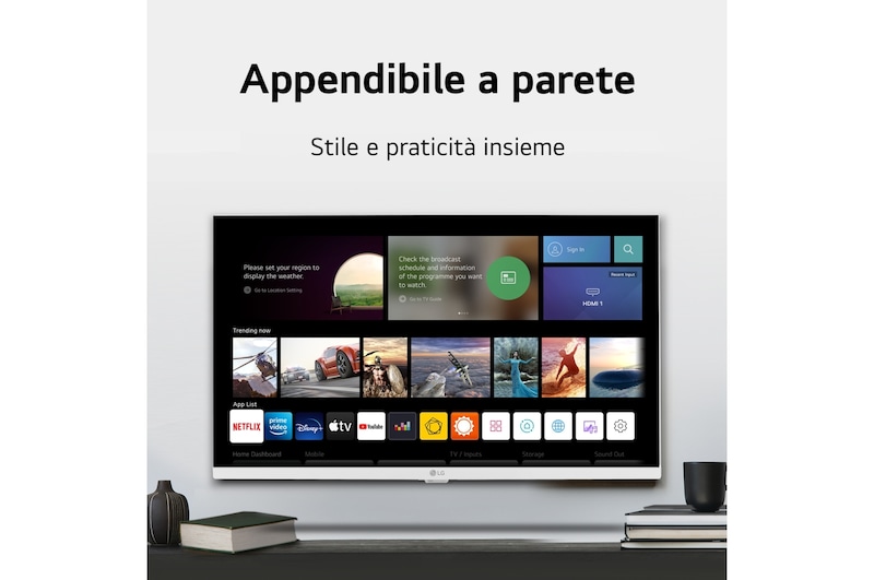 LG Full HD | TV 27" Serie TQ615S | Full HD, IPS, smart TV webOS 22, Bianco, 27TQ615S-WZ