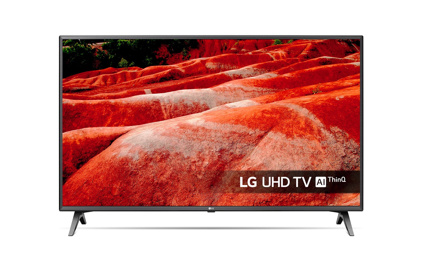 Vista frontale di LG TV LED AI Ultra HD Smart TV 43&#34; 4K Active HDR DTS Virtual:X Google Assistant e Alexa 43UM7500PLA