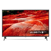 Vista frontale di LG TV LED AI Ultra HD Smart TV 43&#34; 4K Active HDR DTS Virtual:X Google Assistant e Alexa 43UM7500PLA