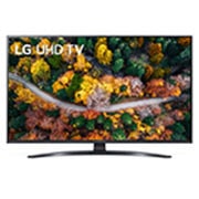 Vista frontale del TV UHD LG